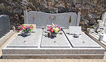 Funerary art, granite grave